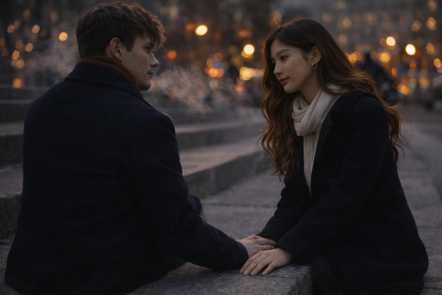 Isabelle on the steps